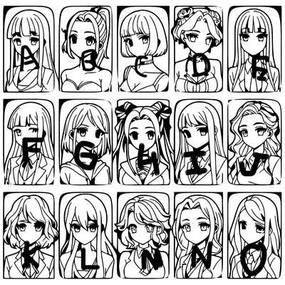 girls that look diffrent anime