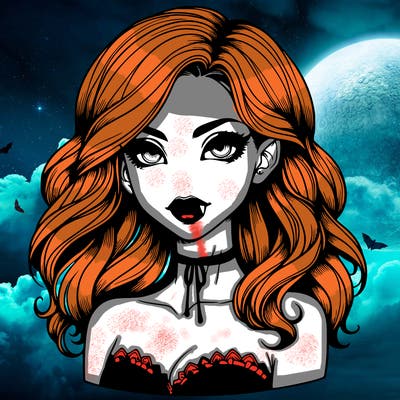 vampire girl realistic