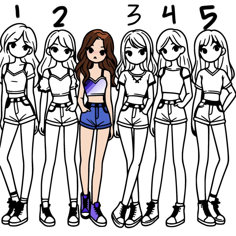 a group of girls wearing crop tops and shorts