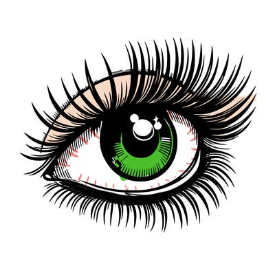 realistic eye long eylashes