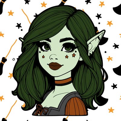 realistic halloween elf girl