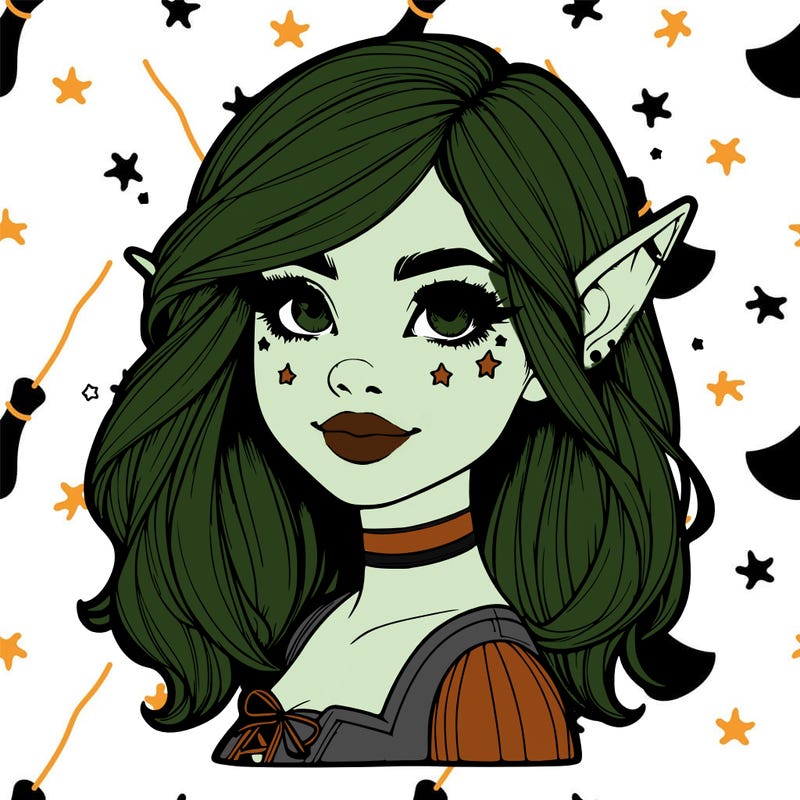 realistic halloween elf girl