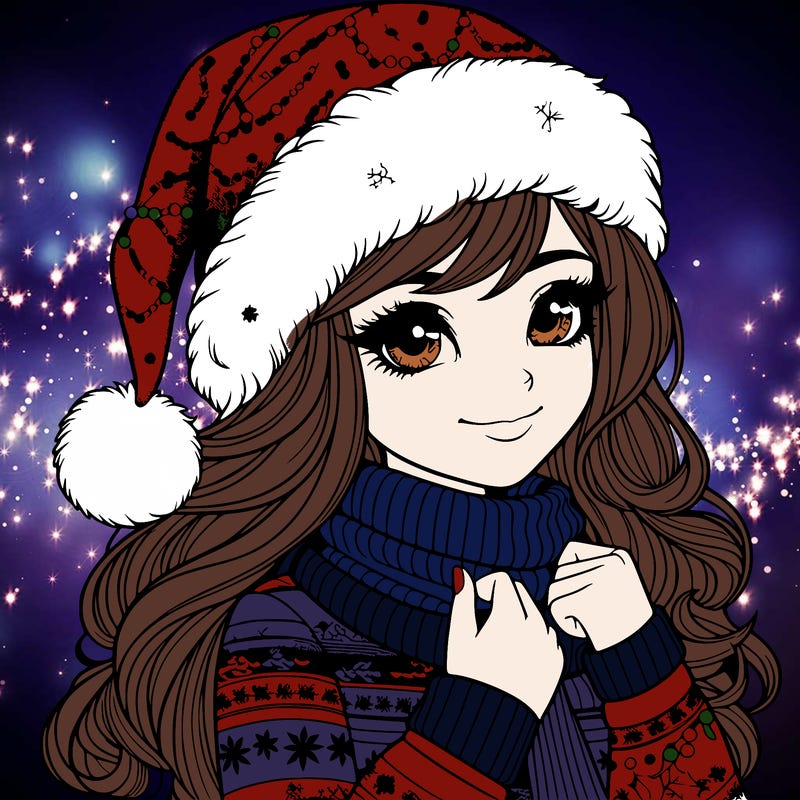 realistic christmas girl