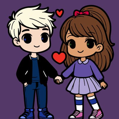 a boy and a girl that were in love