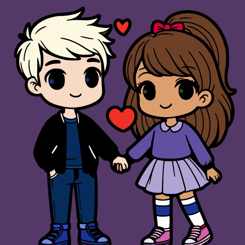 a boy and a girl that were in love