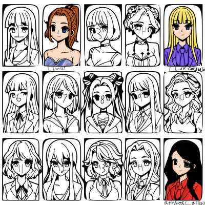 girls that look diffrent anime