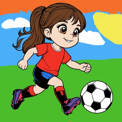 girl that plays soccer realistic