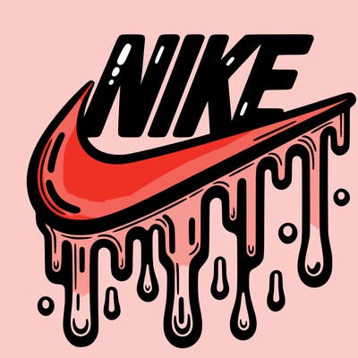 dripping nike logo