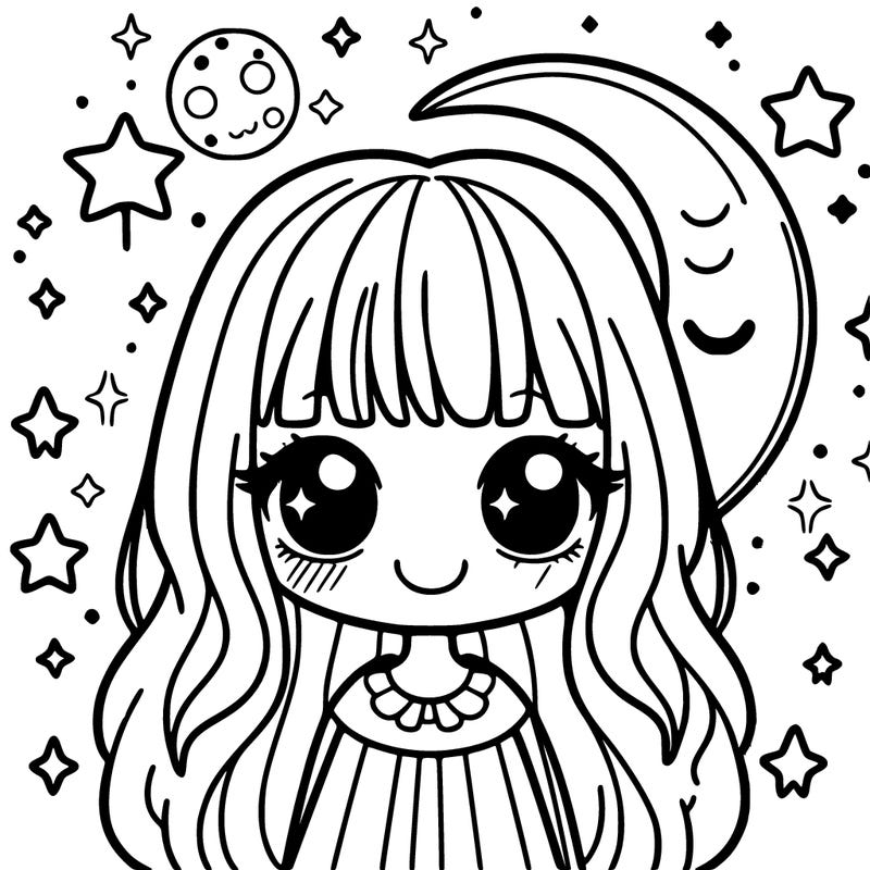 moon sparkle animated girl