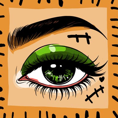 eye closed realistic