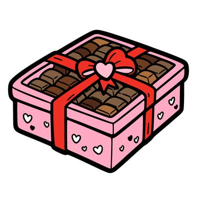a box of chocolate for valentines day