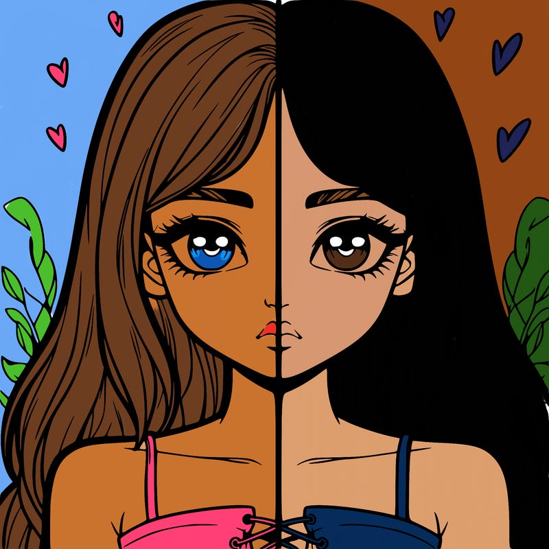 realistic girl split