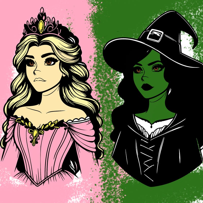 princess and witch realistic
