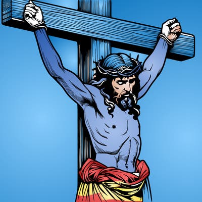 jesus realistic on the cross