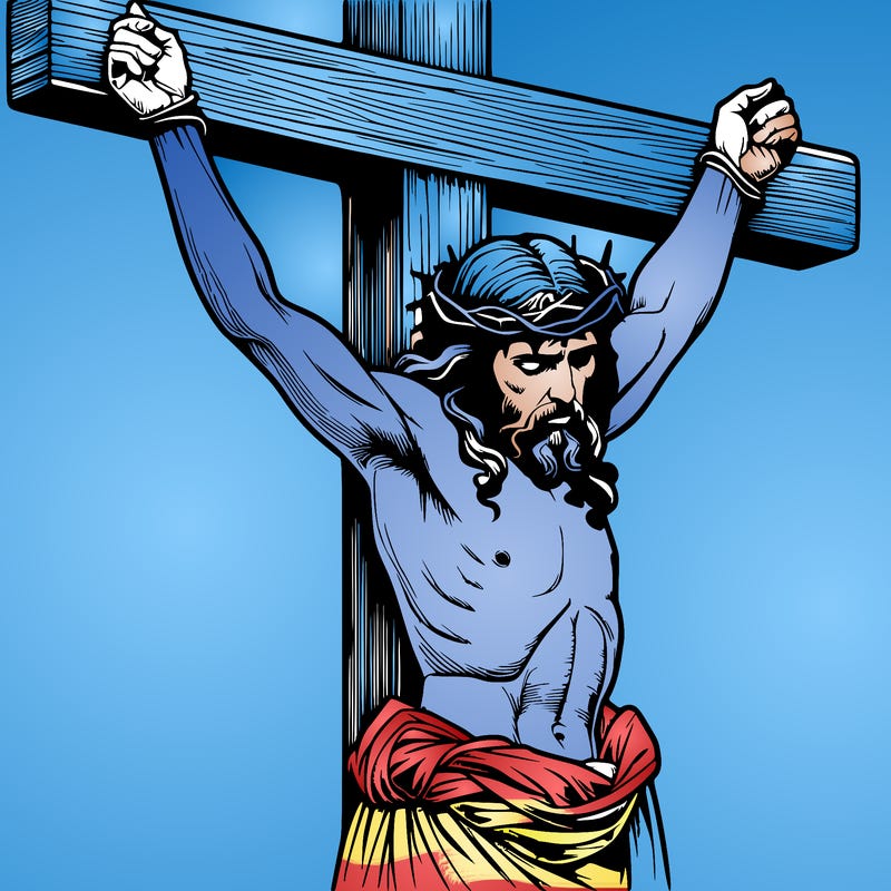 jesus realistic on the cross