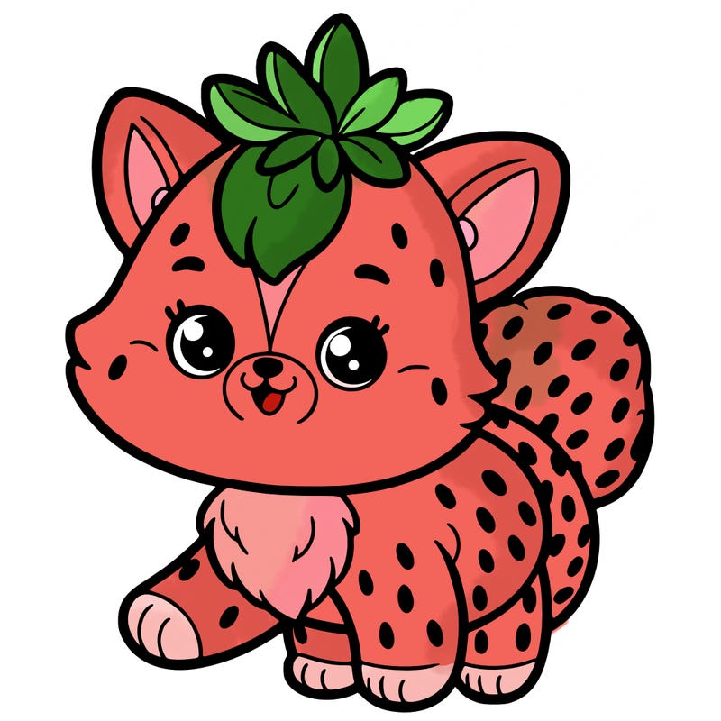 teddy strawberry cat