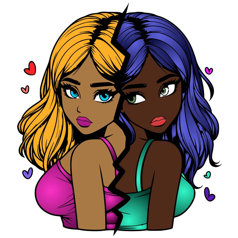 realistic girl split