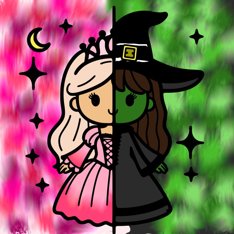 split princess and witch