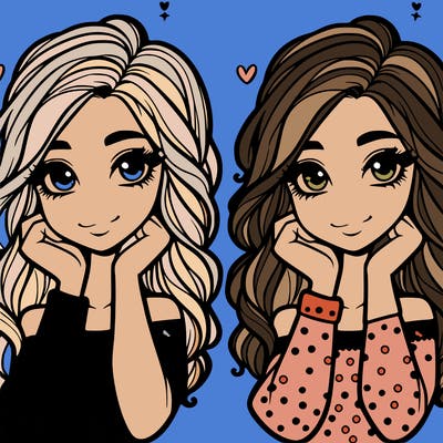 really pretty teenager with long hair