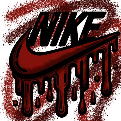 dripping nike logo