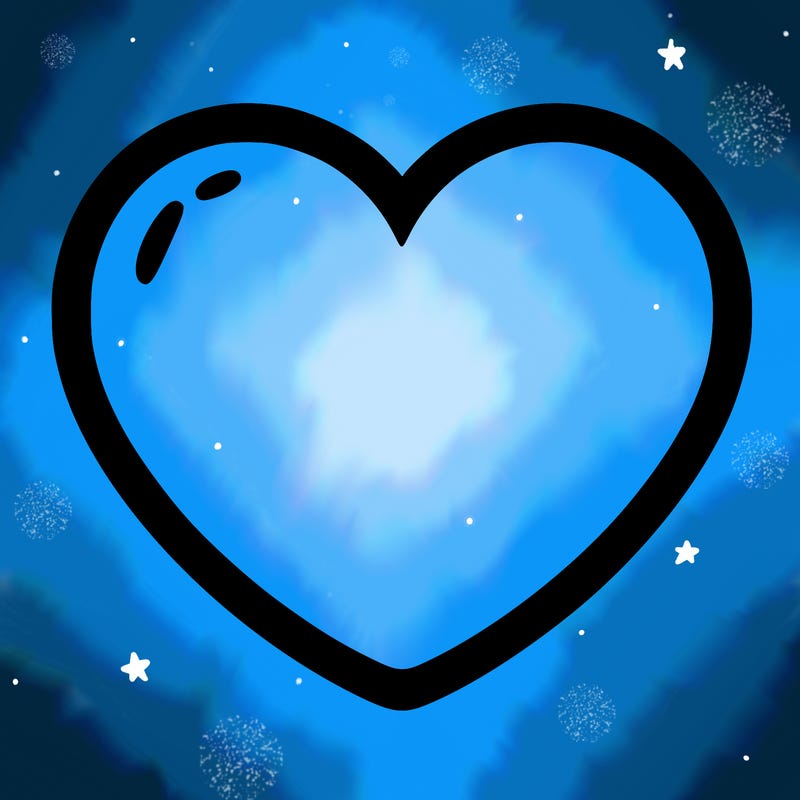 a blank heart