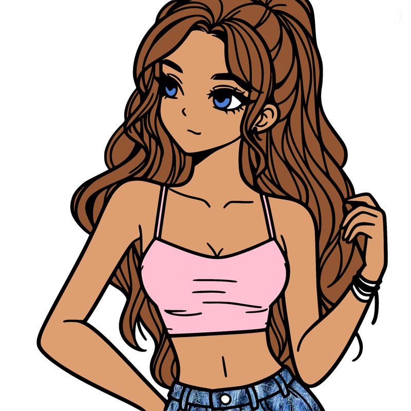 girl in crop top