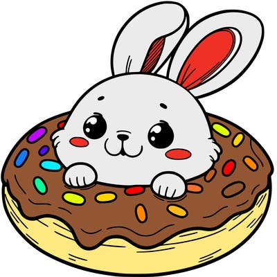 bunny in dounut