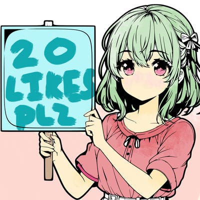 realistic pretty anime girl holding blank sign