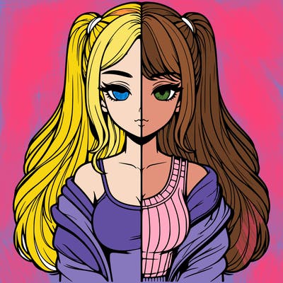 realistic girl split