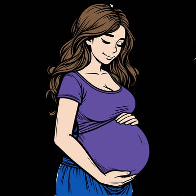 woman heavily pregnant realistic