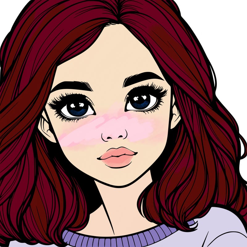 realistic girl whith cute eyes