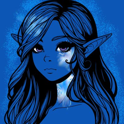 elf girl realistic dark fantasy