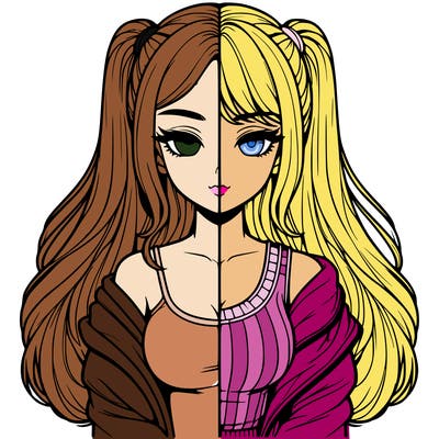 realistic girl split