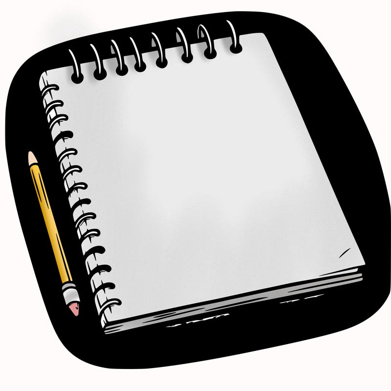 a blank sketch pad