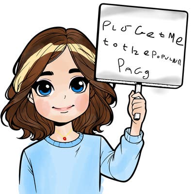 realistic girl holding up a sign