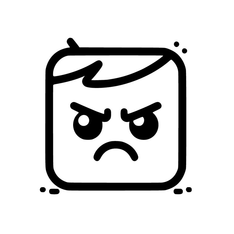 anger square face from emotion