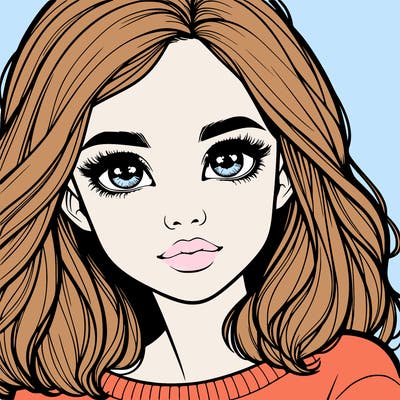 realistic girl whith cute eyes