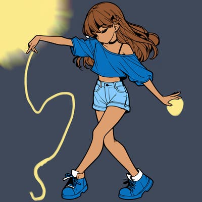 realistic girl danceing