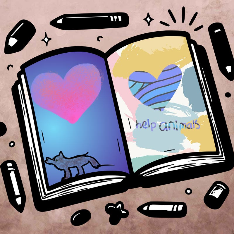 blank open sketch book