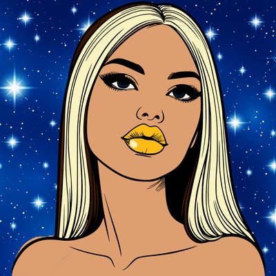 realistic woman with full lips