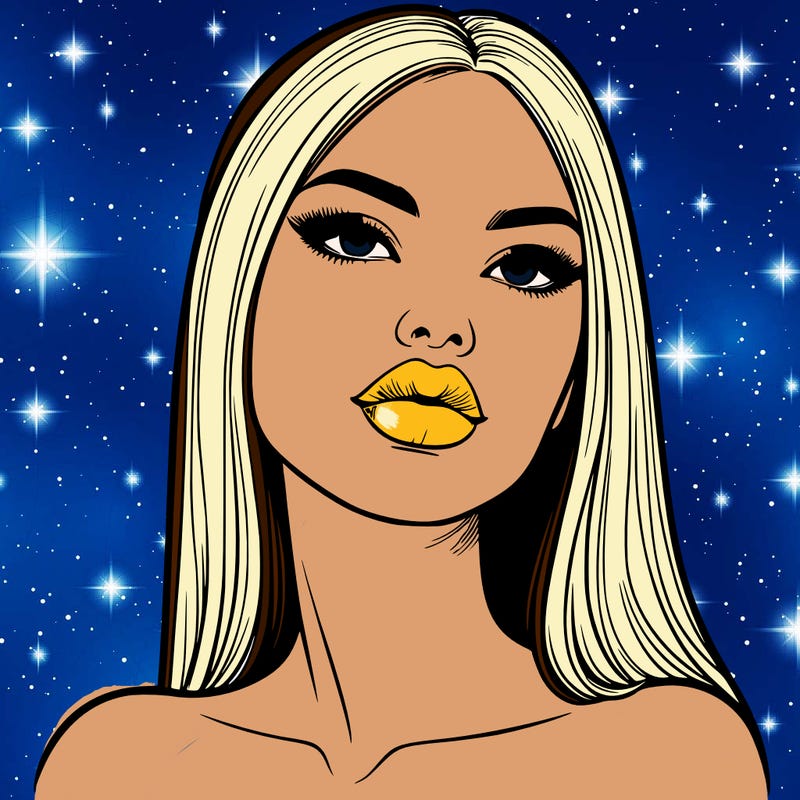 realistic woman with full lips