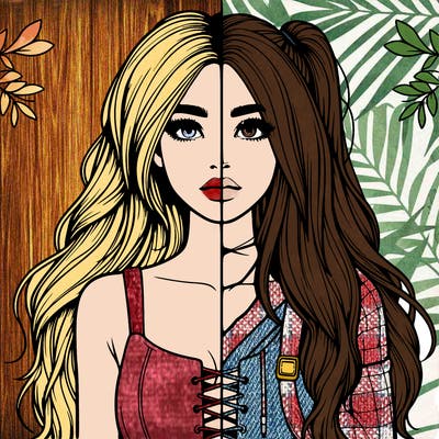 realistic girl split