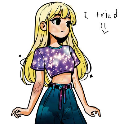 girl in a cute crop top