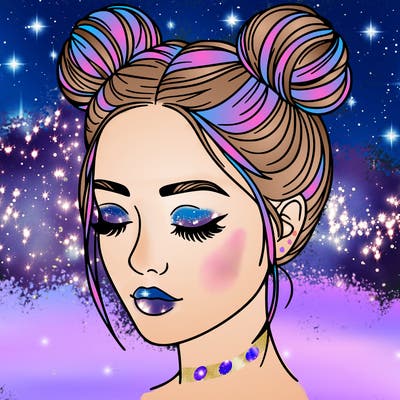 woman with hair buns