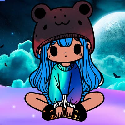 a girl wearing a frog hat and some frog socks