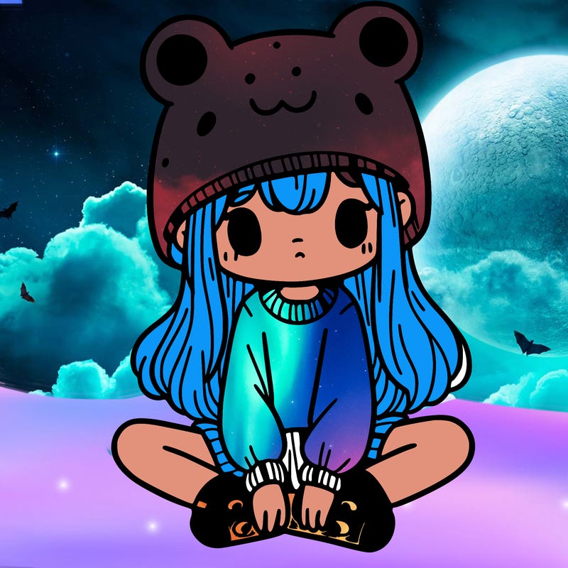 a girl wearing a frog hat and some frog socks