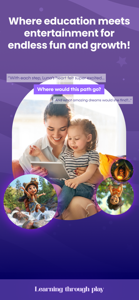 StoryWizard: Create Storybooks - A mother and child bonding over a personalized storybook on a tablet
