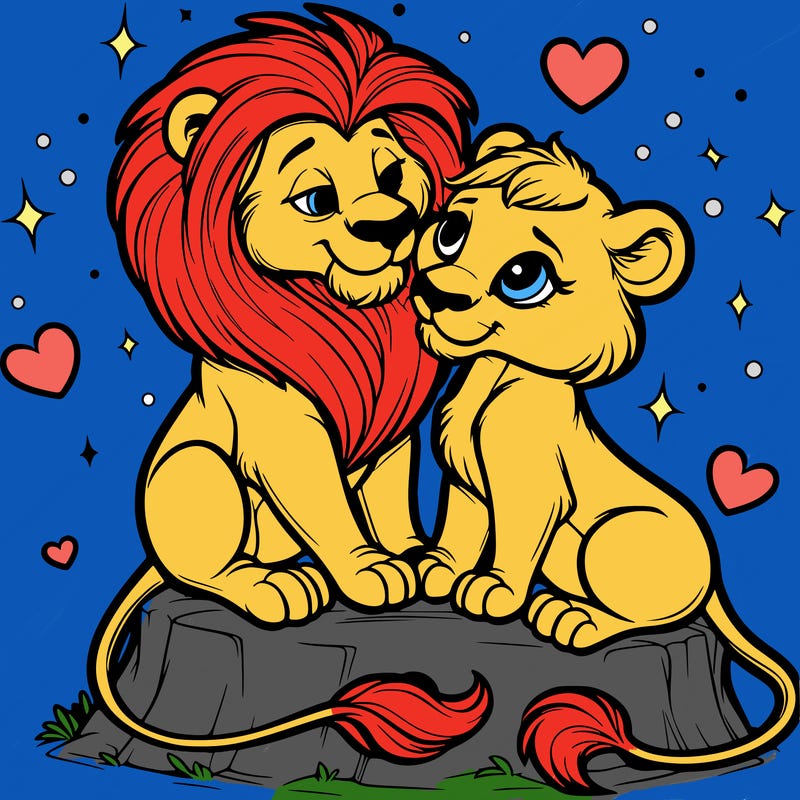 lion and lioness inlove