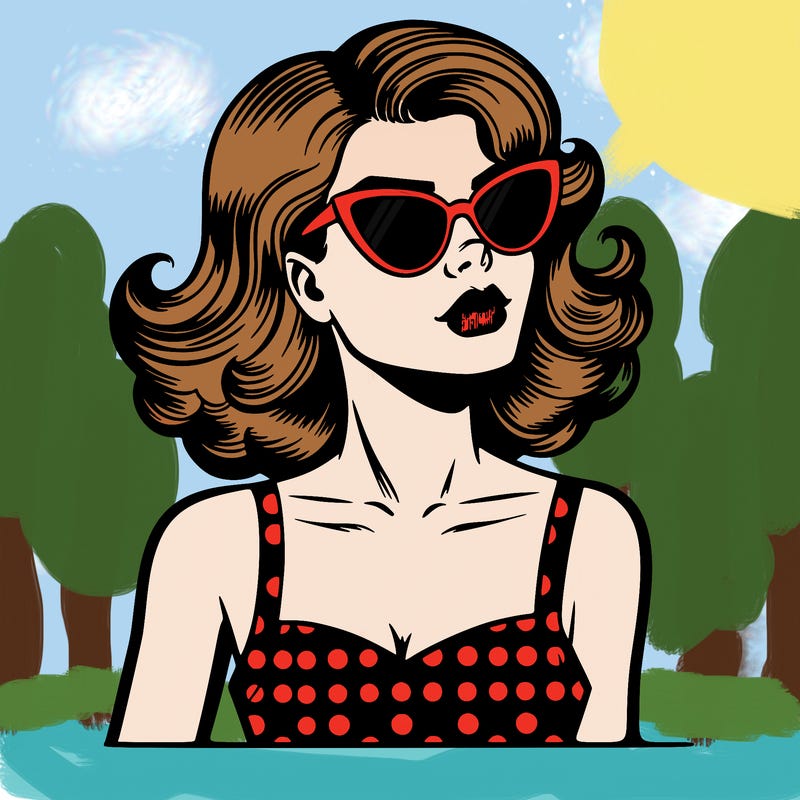 retro pop art girl