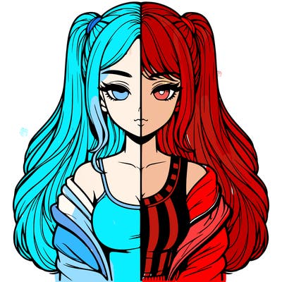 realistic girl split